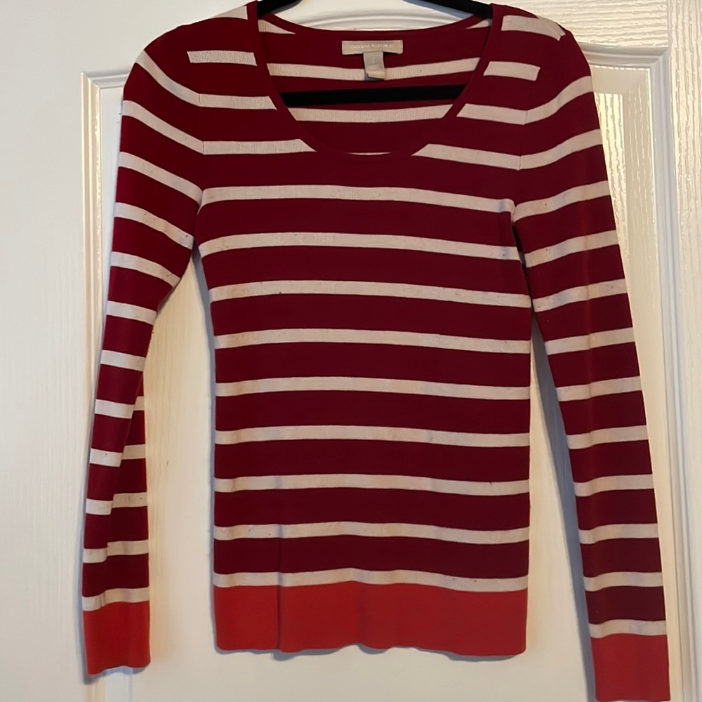 Banana Republic small red stripe sweater